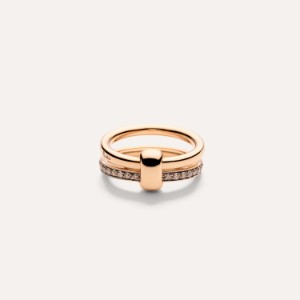 Pomellato Together Ring - Oro Rosa 18kt, Diamante Brown