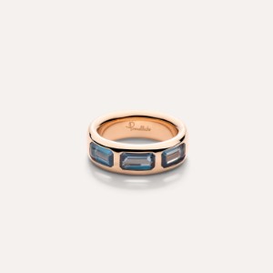 Iconica Ring - Rose Gold 18kt, Blue London Topaz