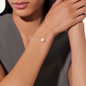 Bracelet Pom Pom Dot - Or Rose 18kt, Nacre, Diamant