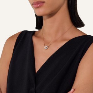 Collar Con Colgante Pom Pom Dot - Oro Rosa 18kt, Diamante
