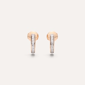 Boucles D'oreilles Pomellato Together - Or Rose 18kt, Diamant