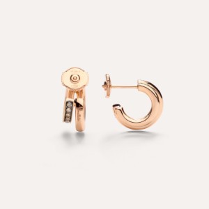 Pomellato Together Earrings - Rose Gold 18kt, Brown Diamond