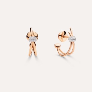 Boucles D’oreille Pomellato Together - Or Rose 18kt, Diamant
