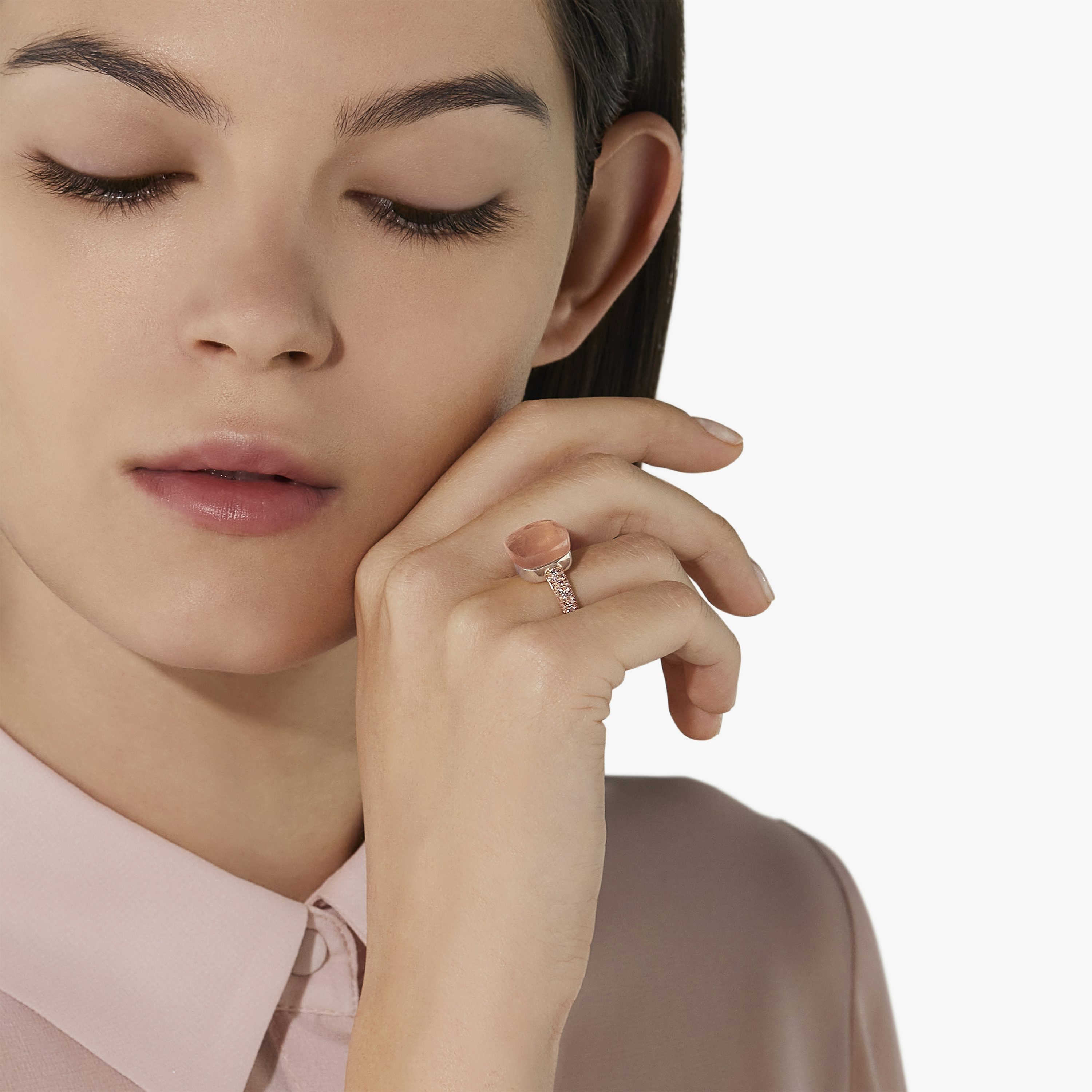 pomellato ヌード　ローズクォーツリング リング「ヌード」