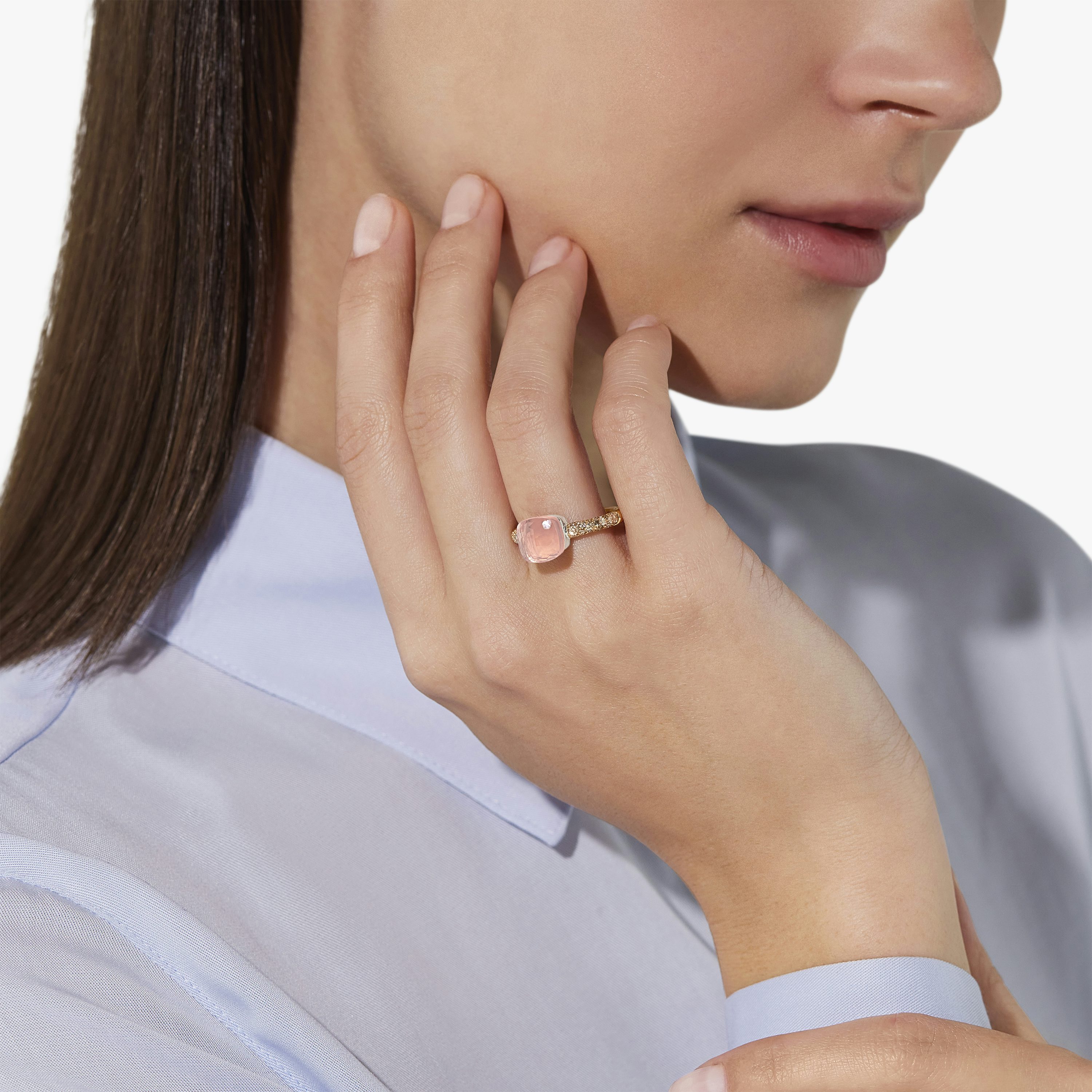 POMELLATO Nude Ring ヌードリング ローズドフランス Pomellato - 18K Rose Gold Nudo Rose De France Ring