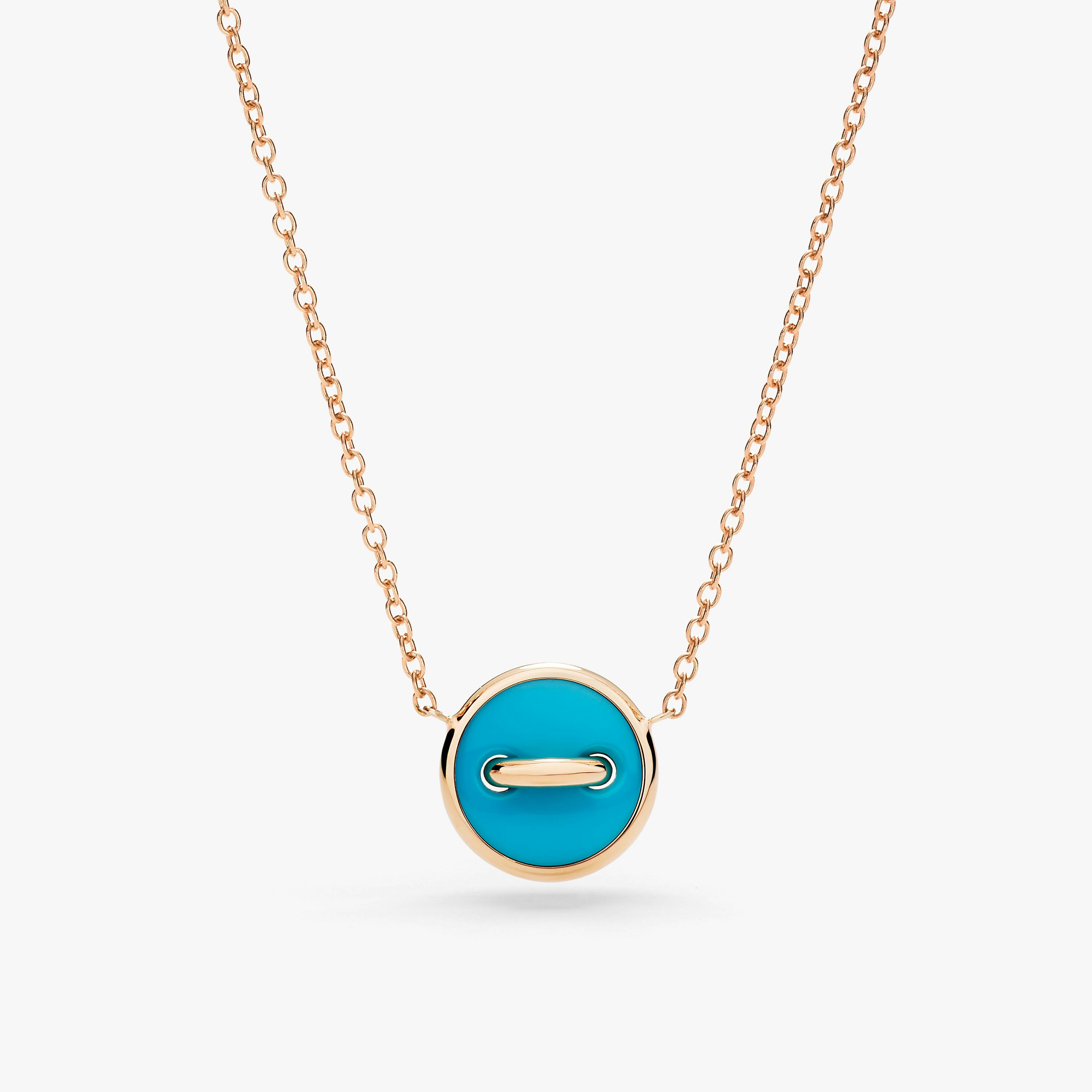 Pom Pom Dot Reversible Necklace With Pendant 1