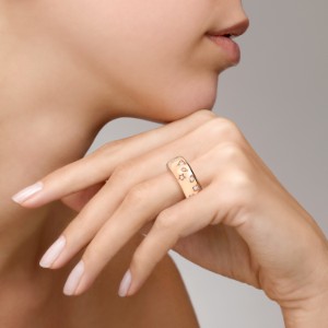Iconica Mittlerer Ring - Roségold 18kt, Diamant