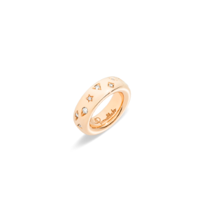 Iconica Schmaler Ring - Roségold 18kt, Diamant
