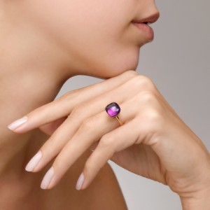 Nudo Classic Ring - Rose Gold 18kt, White Gold 18kt, Amethyst
