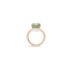 Klassischer Ring Nudo - Roségold 18kt, Weißgold 18kt, Prasiolith