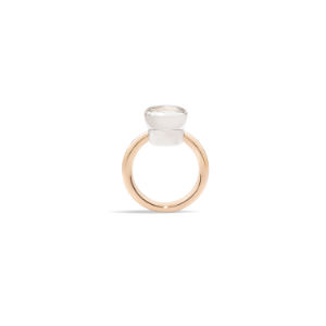Bague Nudo Classic - Or Rose 18kt, Or Blanc 18kt, Topaze Blanche