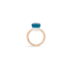 반지 누도 클래식 - 로즈골드 18kt, 화이트골드 18kt, 블루 런던 토파즈