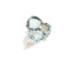 Anello Bahia - Oro Bianco 18kt, Acquamarina, Diamante