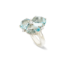 반지 바히아 - 화이트골드 18kt, 아쿠아마린, 다이아몬드