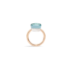 Anillo Nudo Maxi - Oro Rosa 18kt, Oro Blanco 18kt, Topacio Azul