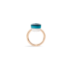 Grosser Ring Nudo - Roségold 18kt, Weißgold 18kt, London Blu Topas