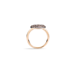 Anillo Sabbia - Oro Rosa 18kt, Diamante Marrón
