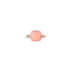 Anillo Nudo Maxi Con Cuarzo Rosa - Oro Rosa 18kt, Oro Blanco 18kt, Cuarzo Rosa, Diamante Marrón