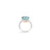 Ring Nudo - Rose Gold 18kt, White Gold 18kt, Blue Topaz