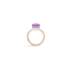 Kleiner Ring Nudo - Roségold 18kt, Weißgold 18kt, Amethyst
