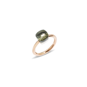 Nudo Petit Ring - Rose Gold 18kt, White Gold 18kt, Prasiolite