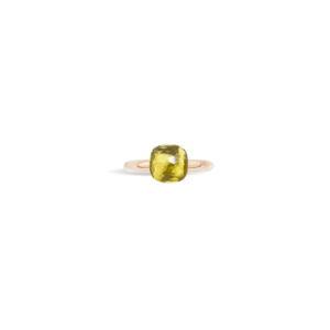 Kleiner Ring Nudo - Roségold 18kt, Weißgold 18kt, Zitronenquarz