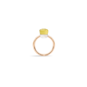 Nudo Petit Ring - Rose Gold 18kt, White Gold 18kt, Lemon Quartz