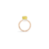 Ring Nudo Petit - Rose Gold 18kt, White Gold 18kt, Lemon Quartz