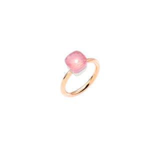 Nudo Petit Ring - Rose Gold 18kt, White Gold 18kt, Rose Quartz