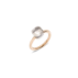 Ring Nudo Petit - Rose Gold 18kt, White Gold 18kt, White Topaz