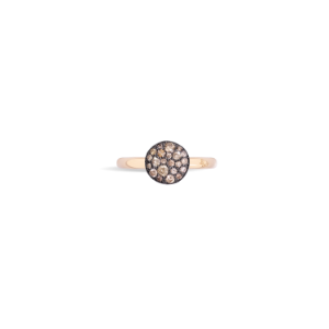 Ring Sabbia - Oro Rosa 18kt, Diamante Marrón