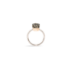 Ring Nudo Solitaire - Weißgold 18kt, Roségold 18kt, Brauner Diamant