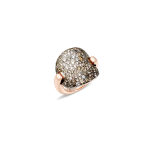 リング サッビア - K18 ローズゴールド, ダイヤモンド, ブラウンダイヤモンド