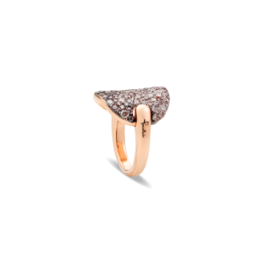 Anello Sabbia - Oro Rosa 18kt, Diamante, Diamante Brown