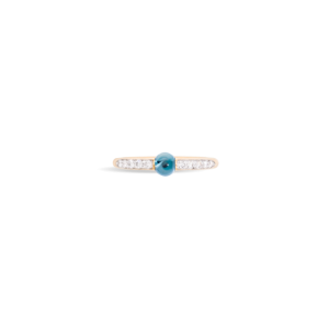 반지 마마넌마마 - 로즈골드 18kt, 블루 토파즈, 다이아몬드
