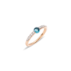 Ring M'ama Non M'ama - Roségold 18kt, Blauer Topas, Diamant