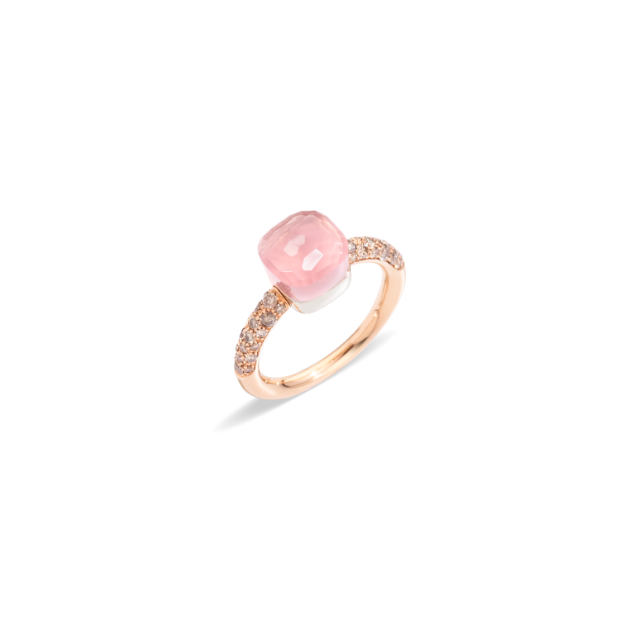 Rose Quartz Nudo Petit Ring