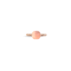 Rose Quartz Nudo Petit Ring - White Gold 18kt, Rose Gold 18kt, Rose Quartz, Brown Diamond