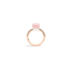 Kleiner Ring Nudo Aus Rosenquarz - Weißgold 18kt, Roségold 18kt, Rosenquarz, Brauner Diamant