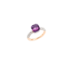 Kleiner Ring Nudo - Roségold 18kt, Weißgold 18kt, Amethyst, Diamant