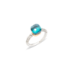 Kleiner Ring Nudo - Weißgold 18kt, Roségold 18kt, Blauer Topas, Achat, Diamant