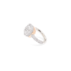 Anello Nudo Maxi Solitaire - Oro Bianco 18kt, Oro Rosa 18kt, Diamante