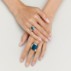 Ring Ritratto - Rose Gold 18kt, Blue London Topaz, Diamond