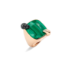 반지 리트라토 - 로즈골드 18kt, 말라카이트, 가공 블랙 다이아몬드
