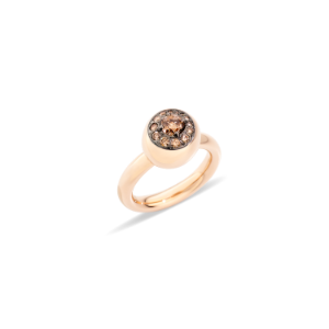 Bague Nuvola - Or Rose 18kt, Diamant Brun