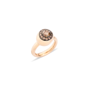 Nuvola Ring - Rose Gold 18kt, Brown Diamond