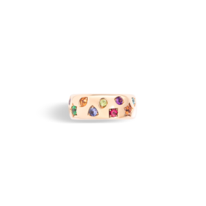Klassischer Iconica Color Ring - Roségold 18kt, Roter Turmalin, Behandelten Orange Saphir, Blauer Saphir, Spinell, Tanzanita, Rubin