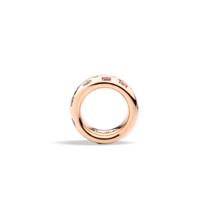 Iconica Medium Ring - Rose Gold 18kt, Red Tourmaline, Treated Orange Sapphire, Blue Sapphire, Spinel, Tanzanita, Ruby