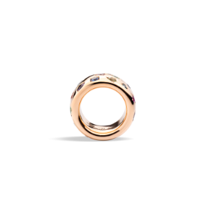 Maxi Iconica Colour Ring - Rose Gold 18kt, Red Tourmaline, Treated Orange Sapphire, Blue Sapphire, Spinel, Tanzanita, Ruby