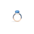 반지 누도 딥블루 - 로즈골드 18kt, 화이트골드 18kt, 블루 런던 토파즈